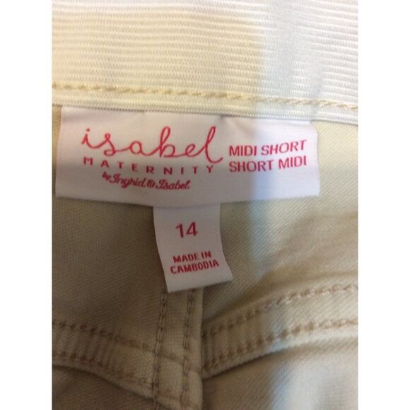 ISABEL Side Panels Short  14 Cream Cotton/Polyester/Spandex - Picture 4 of 4